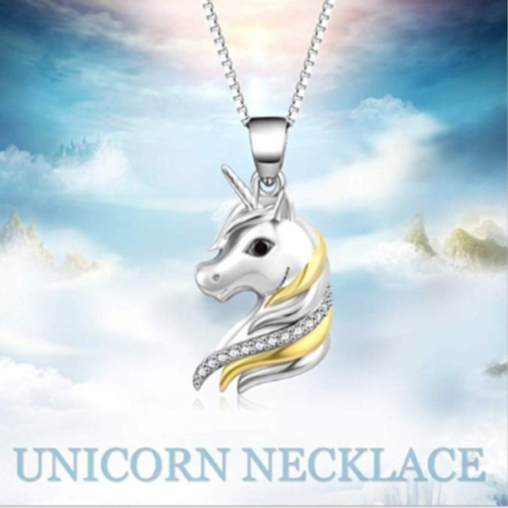 SALE ** BRAND NEW ** Unicorn Crystal Pendant Necklace